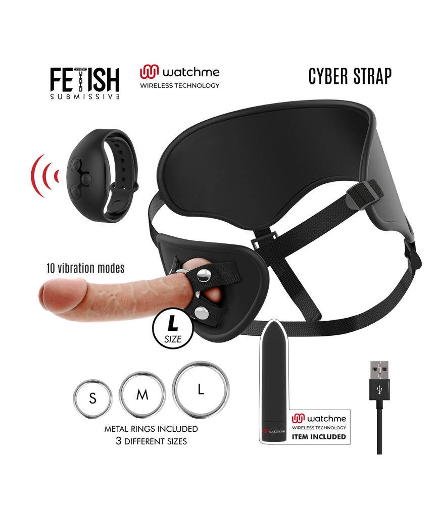 Gode ceinture en silicone - Fetish Submissive Cyber Strap