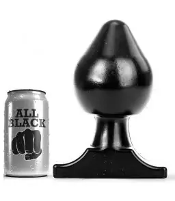 Plug Anal Classique à Bouchon 19 cm Noir - All Black