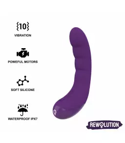 Vibrateur Point G Flexible Rechargeable Rewocurvy Violet - Rewolution | Nudiome