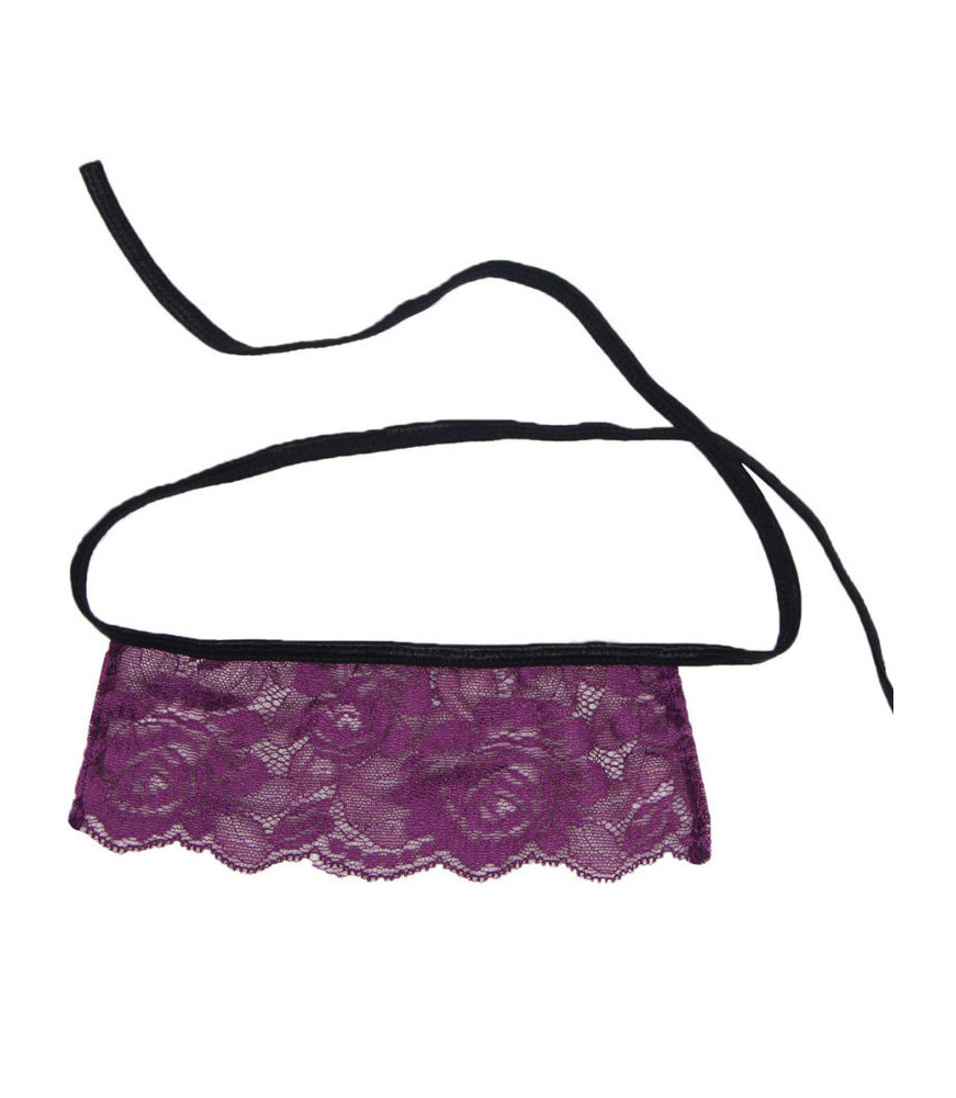 Corset sensuel noir et violet avec bandeau L/XL - Subblime