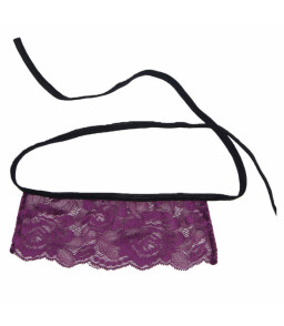 Corset sensuel noir et violet avec bandeau L/XL - Subblime