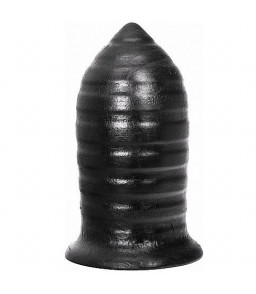 Plug Anal Classique Nervuré 16 cm Noir - All Black