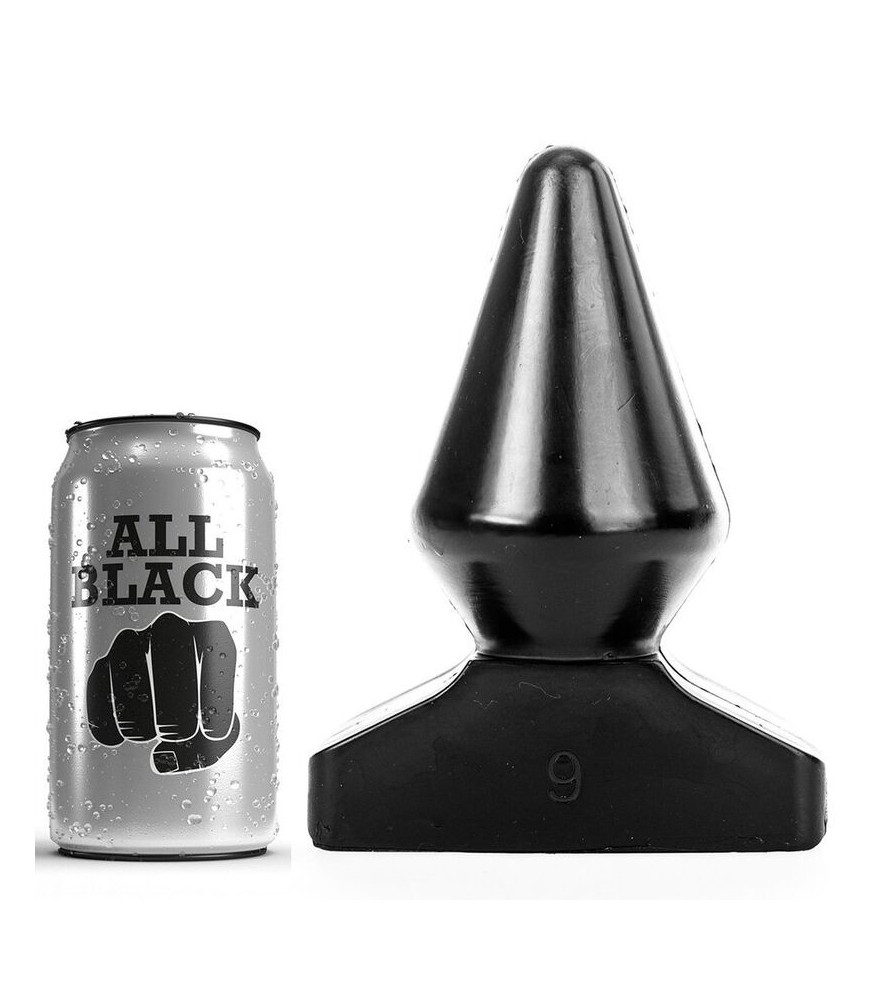 Plug Anal à Bouchon 18,5 cm Noir - All Black
