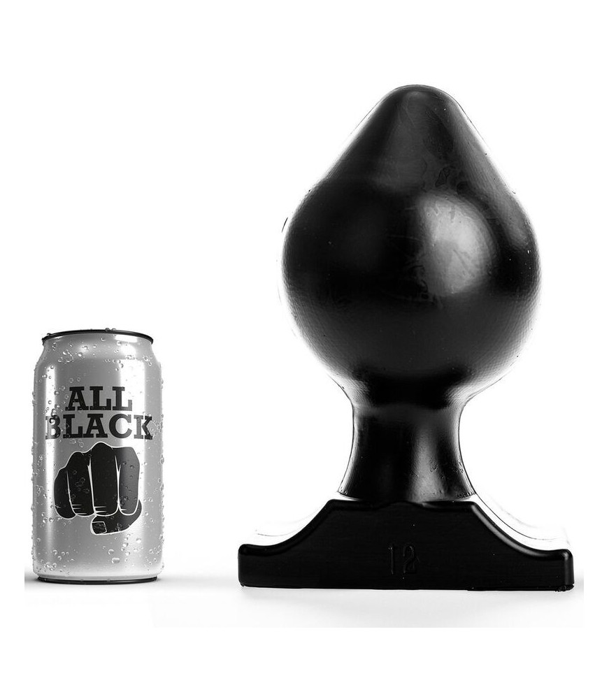 Plug Anal Butt 12 pouces 22,5 cm Noir - All Black
