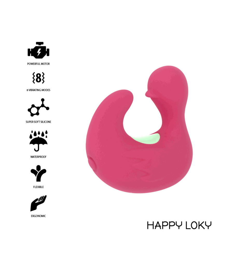 Canard Vibrant de doigt silicone rose - Happy Loky