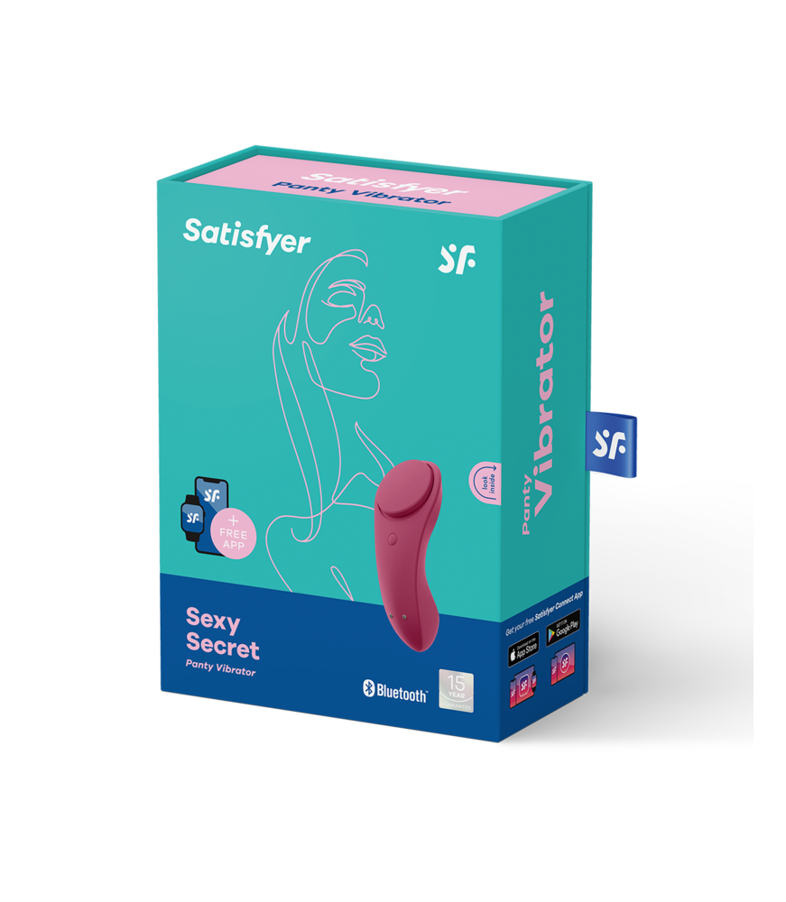 Stimulateur Clitoris Panty Sexy Secret Rouge au Vin - Satisfyer | Nudiome