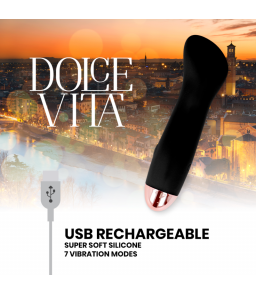 Mini Vibromasseur Rechargeable One 7 Vitesses noir - Dolce Vita
