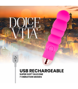 Mini Vibromasseur Rechargeable Super Soft silicone 7Cm noir - Dolce Vita