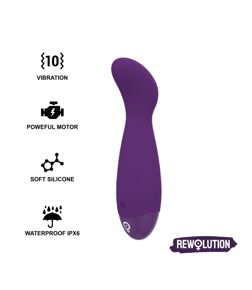 Vibromasseur Point G Flexible Rewopulse Violet - Rewolution | Nudiome