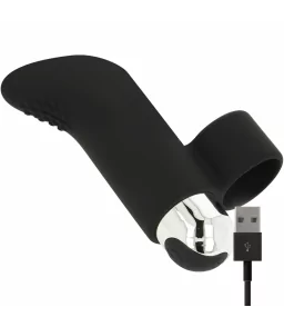 Vibrateur de doigt rechargeable incurvé noir - OhMama
