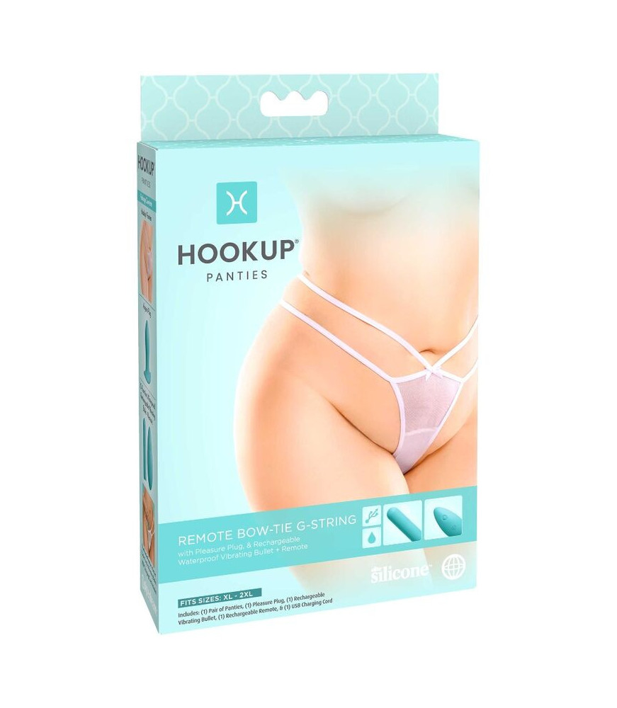 Culotte Vibrante Point G String Turquoise - Hook Up