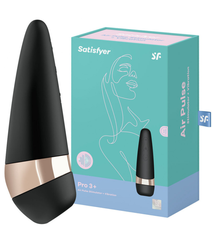 Stimulateur impulsions d'air clitoris Pro 3 noir - Satisfyer