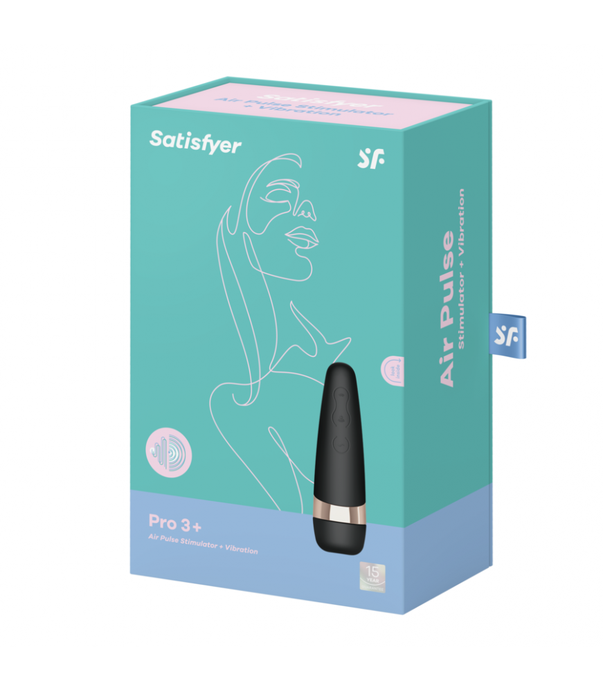Stimulateur impulsions d'air clitoris Pro 3 noir - Satisfyer