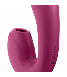 Double stimulateur de clitoris connecté sunray bordeaux - Satisfyer Connect