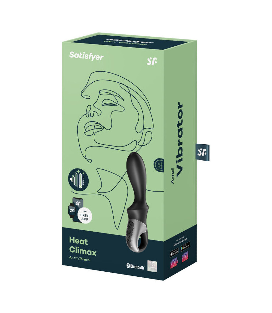 Vibromasseur Anal Heat Climax Noir - Satisfyer Connect | Nudiome