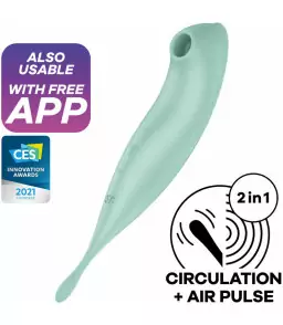 Stimulateur Clitoris Air Pulsé Twirling Pro+ vert - Satisfyer