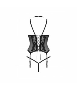Ensemble lingerie fantaisie érotique corset à laçage au dos M/L - Obsessive