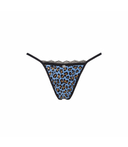 String érotique bleu à motifs léopard Nadines L/XL - Obsessive