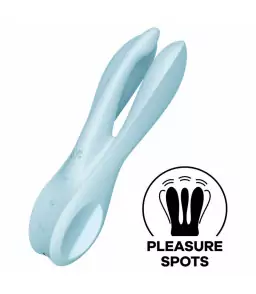 Stimulateur de Clitoris Threesome 1 Bleu - Satisfyer