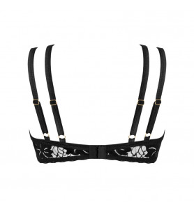 Soutien-gorge élégant noir à double bretelles Arienna XS/S - Obsessive