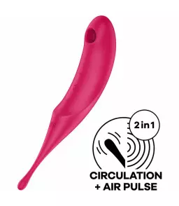 Stimulateur Clitoridien Twirling Pro Rouge - Satisfyer Air Pulse