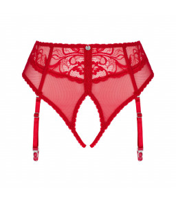 Culotte érotique rouge avec porte-jarretelles XS/S - Obsessive