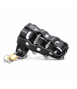 Anneaux de chasteté en métal avec cadenas et clés - Ohmama Fetish
