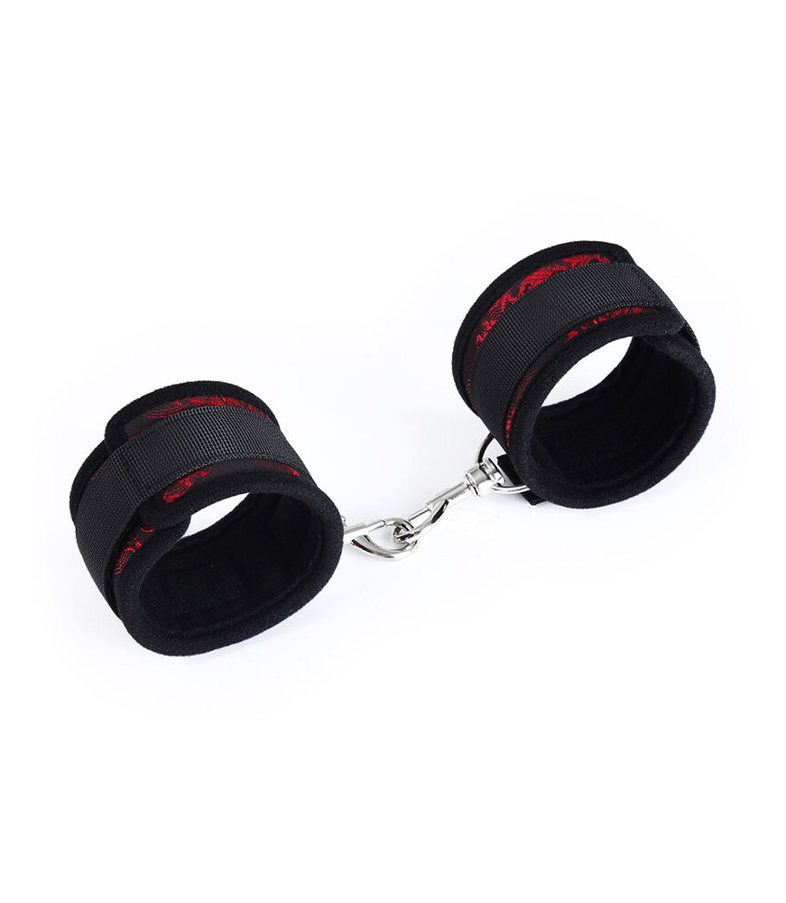 Menottes noir avec bracelet en métal - Ohmama Fetish