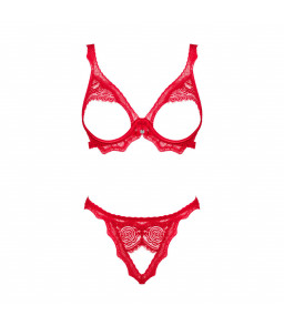 Ensemble lingerie rouge sexy Bergamore XS/S - Obsessive