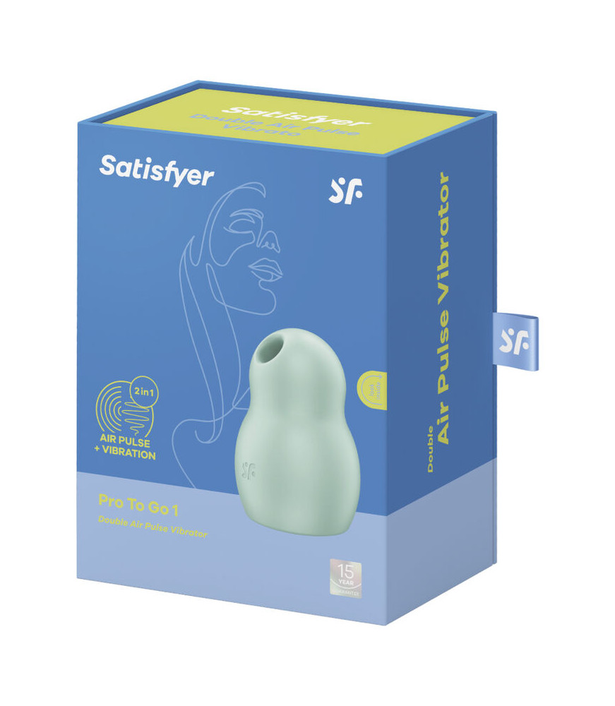 SATISFYER PRO TO GO 1 DOUBLE AIR PULSE STIMULATOR  VIBRATOR - ROUGE