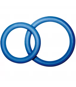Double anneaux péniens pour couples bleu - Joydivision Potenzduo