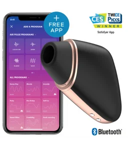 Vibromasseur connecté noir compatible avec tout smartphone - Satisfyer Connect