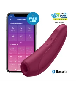 Vibromasseur connecté pour clitoris couleur rouge et rose - Satisfyer Connect