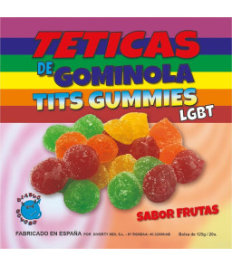 DIABLO GOLOSO - GUMMY BOX AVEC SUCRE SEINS SAVEUR FRUITS 6 COULEURS ET SAVEURS LGBT MADE IS SPAIN /es/pt/en/fr/it/