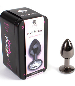 Plug anal-Plug gun metal 7 cm- Secret Play