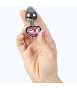 Plug anal-Plug métallique coeur fushia- Secret Play