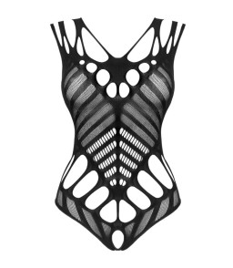 Body coquin noir à motifs géométriques B139 S/M/L - Obsessive