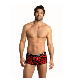 Boxer sensuel rouge à motifs léopard Savage taille S - Anais