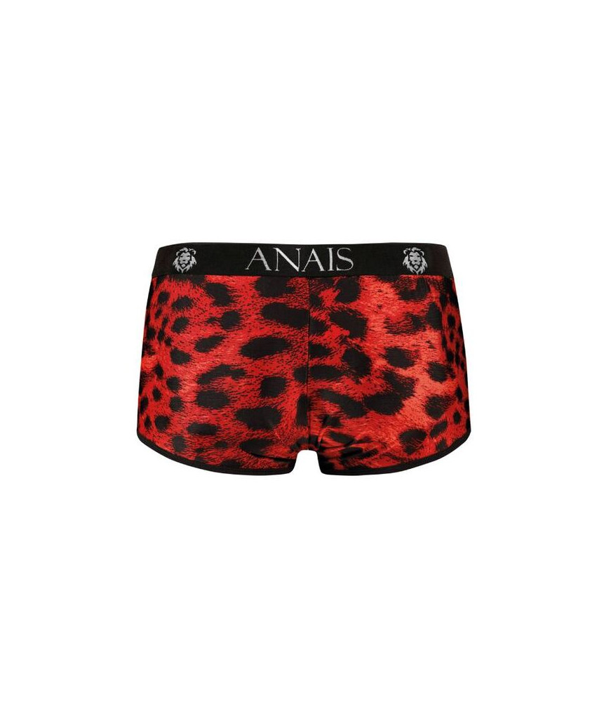 Boxer sensuel rouge à motifs léopard Savage taille S - Anais