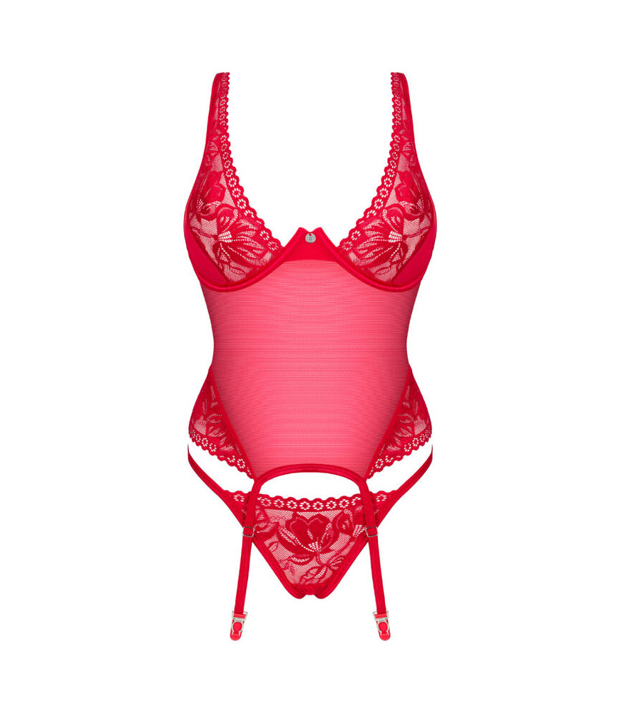 OBSESSIVE - LACELOVE CORSET ROUGE XS/S