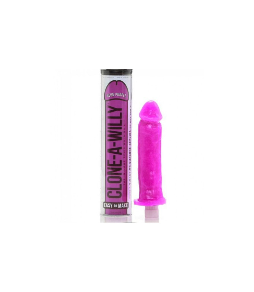 Kit Moulage de Pénis Glow in the Dark Vibrant Lilas Foncé - Clone-A-Willy