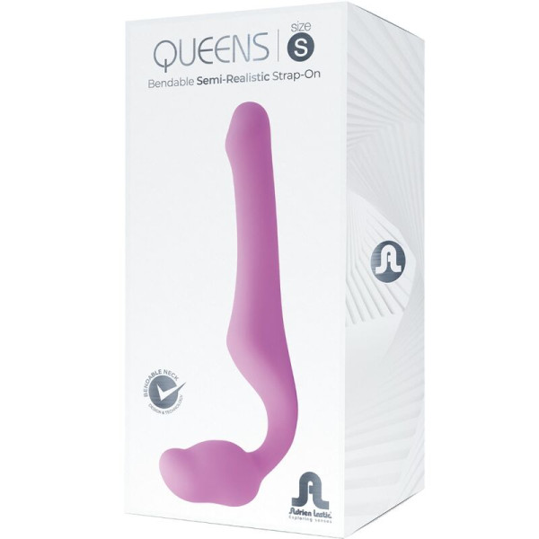 ADRIEN LASTIC - QUEENS STRAP-ON SOUPLE ROSE TAILLE S