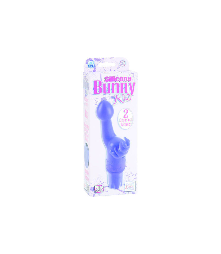 Vibromasseur Point G Bunny Kiss en Silicone Bleu - California Exotics | Nudiome