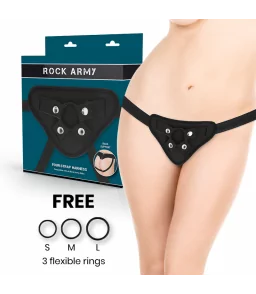 Ceinture noir bodysafe pour godes - Rock Army